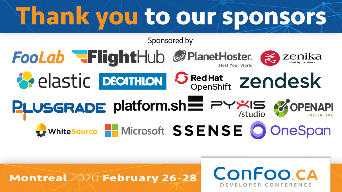 ConFoo Montreal 2020 Event Sponsors